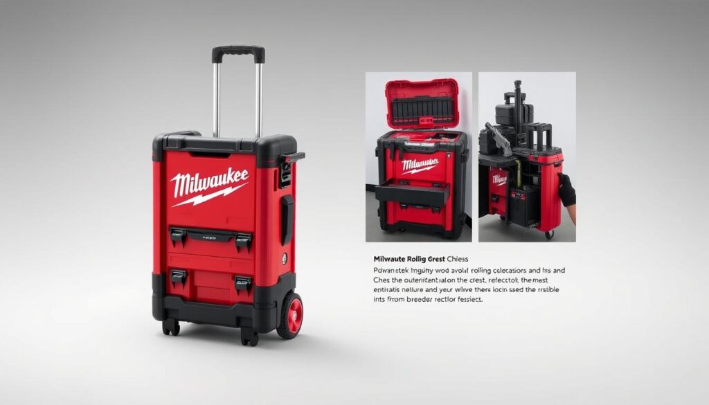 Generate an image of the Milwaukee PACKOUT Rolling Chest