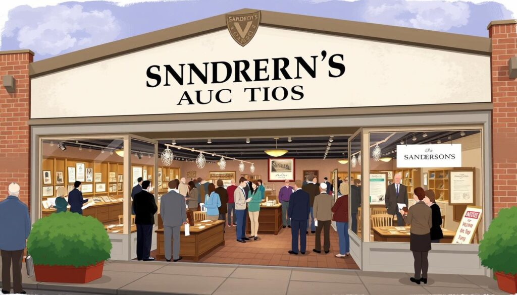 Image of Sanderson's Auctions exterior or a notable auction event