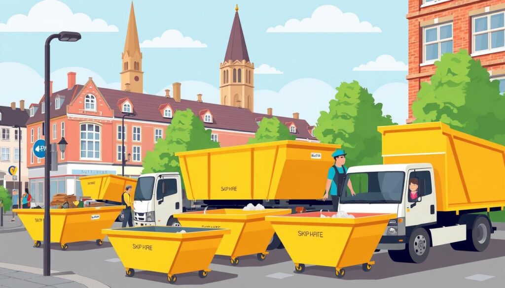 Image of a skip hire service in Oxford