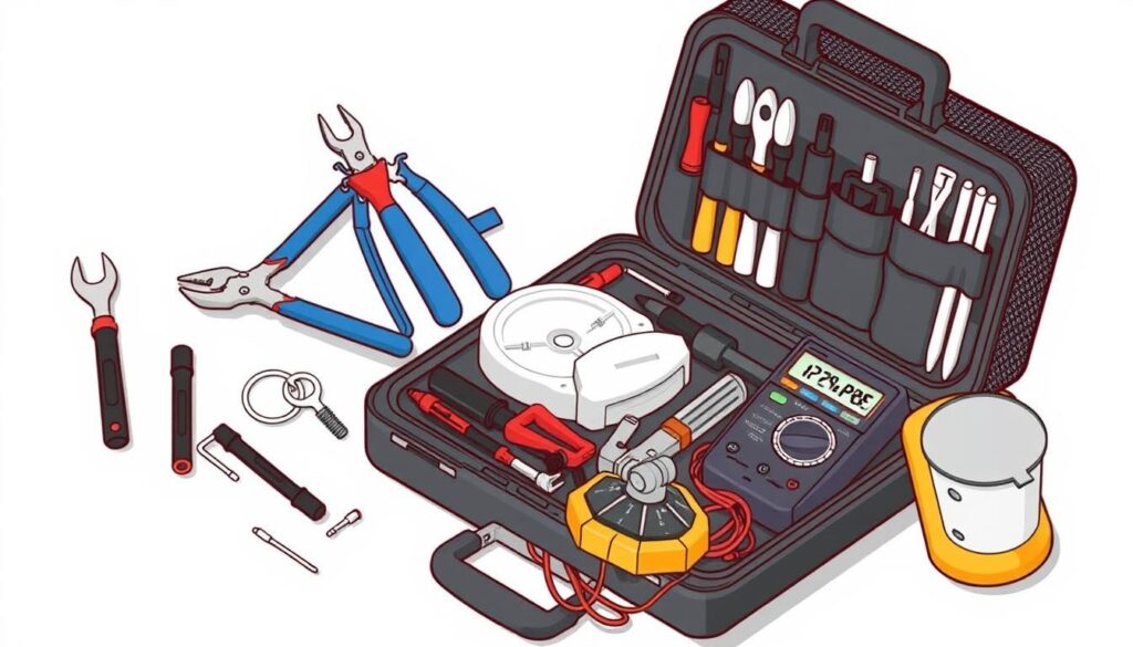Image of a toolkit containing essential dishwasher repair tools