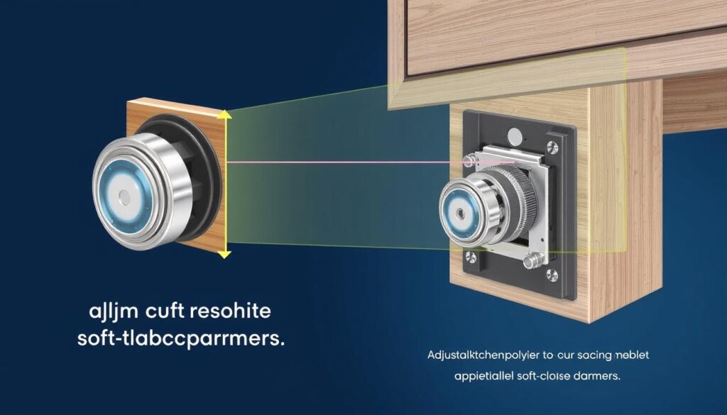 Image of adjustable soft-close dampers for kitchen cabinets