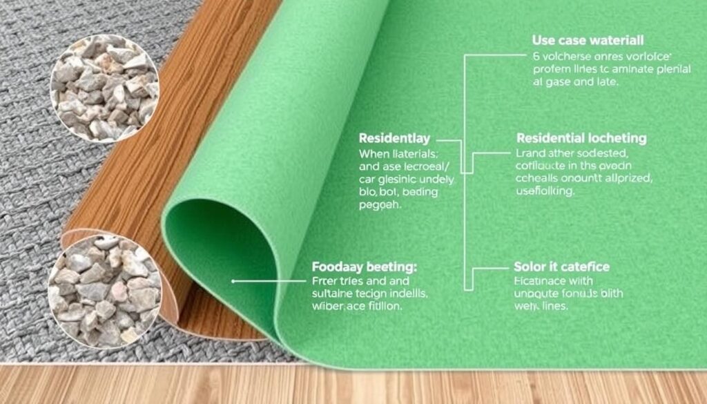 Image of different underlay materials for laminate flooring