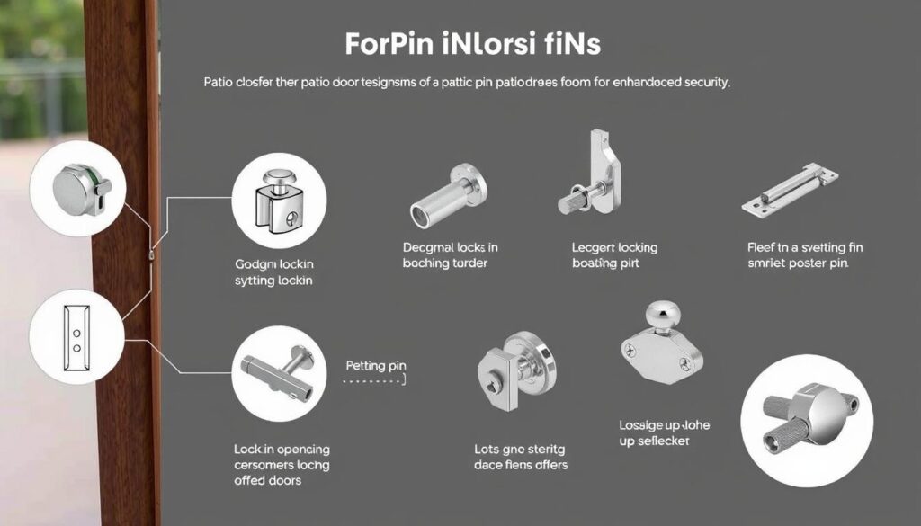 Image of locking pin systems for patio doors