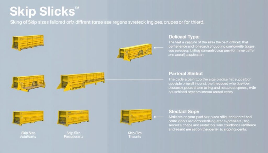 Image of various skip sizes for different projects