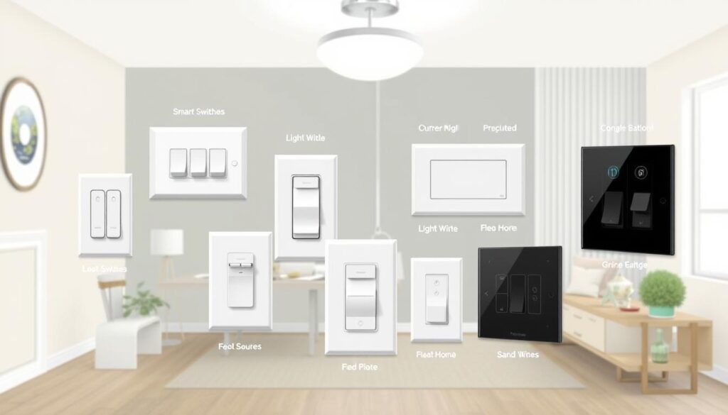 Image of various smart switches from different brands