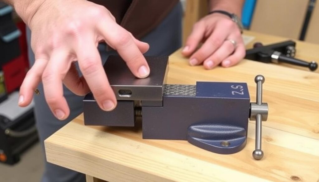 Mounting a vise on a portable bench