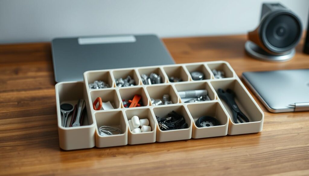 add mini parts-bin organiser