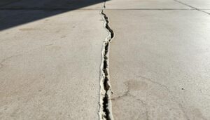 fill deep crack in concrete floor