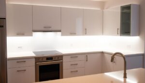 fit LED strip under cabinets