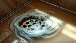 fix gurgling shower-drain vent