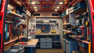 optimise van layout for tools