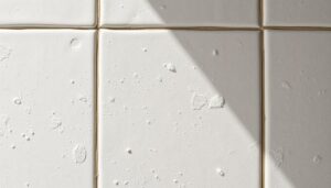 remove limescale stains from tiles