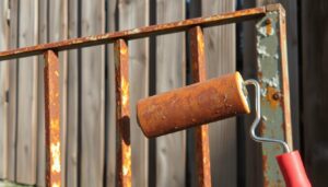 repaint rusty metal railings