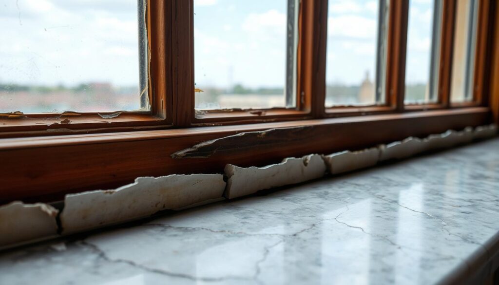 repair chipped marble window sill