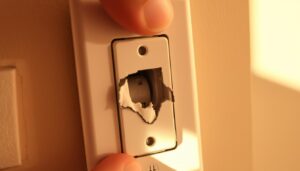 replace cracked light switch faceplate